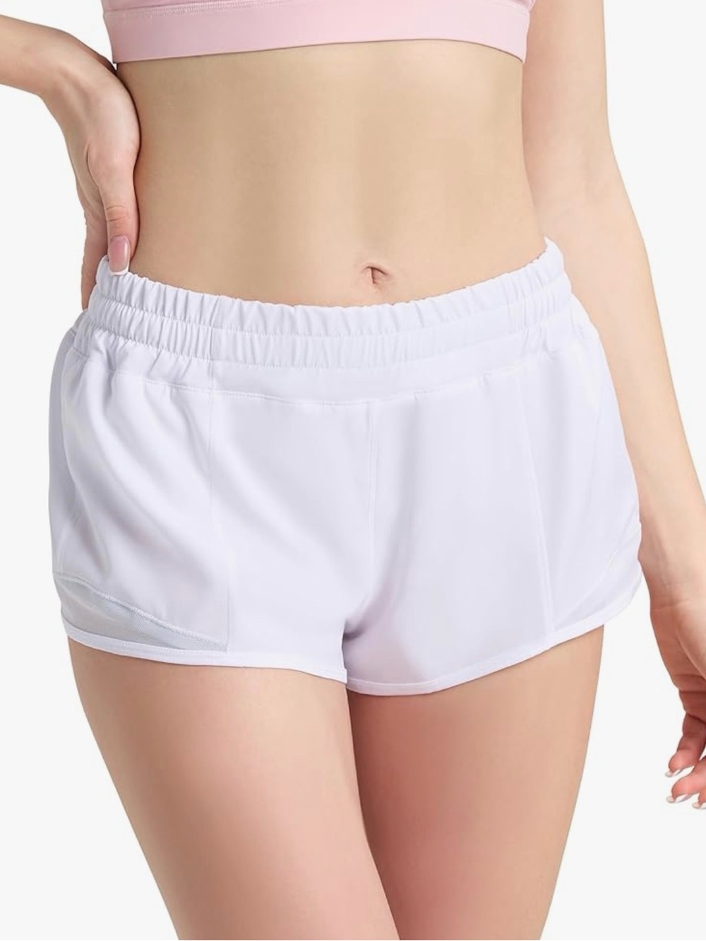 Women’s Lightweight White Athletic Shorts